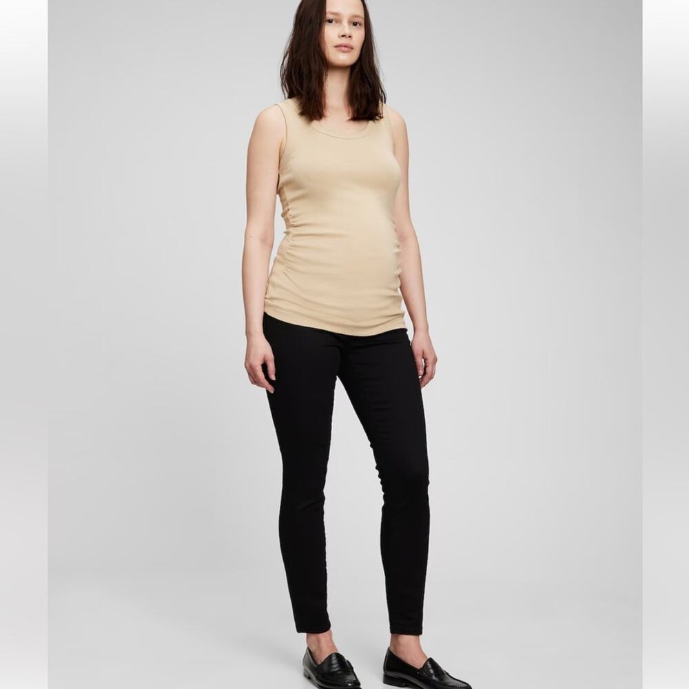 GAP Full Panel Maternity Black Skinny Jeans - Picture 1 of 6